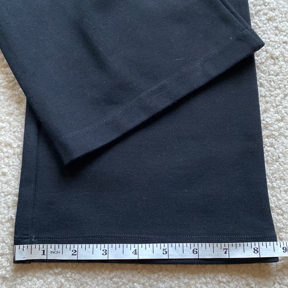 Eileen Fisher Petite Black Stretch-Ponte Straight Leg Pull On Pants PS - Picture 9 of 11